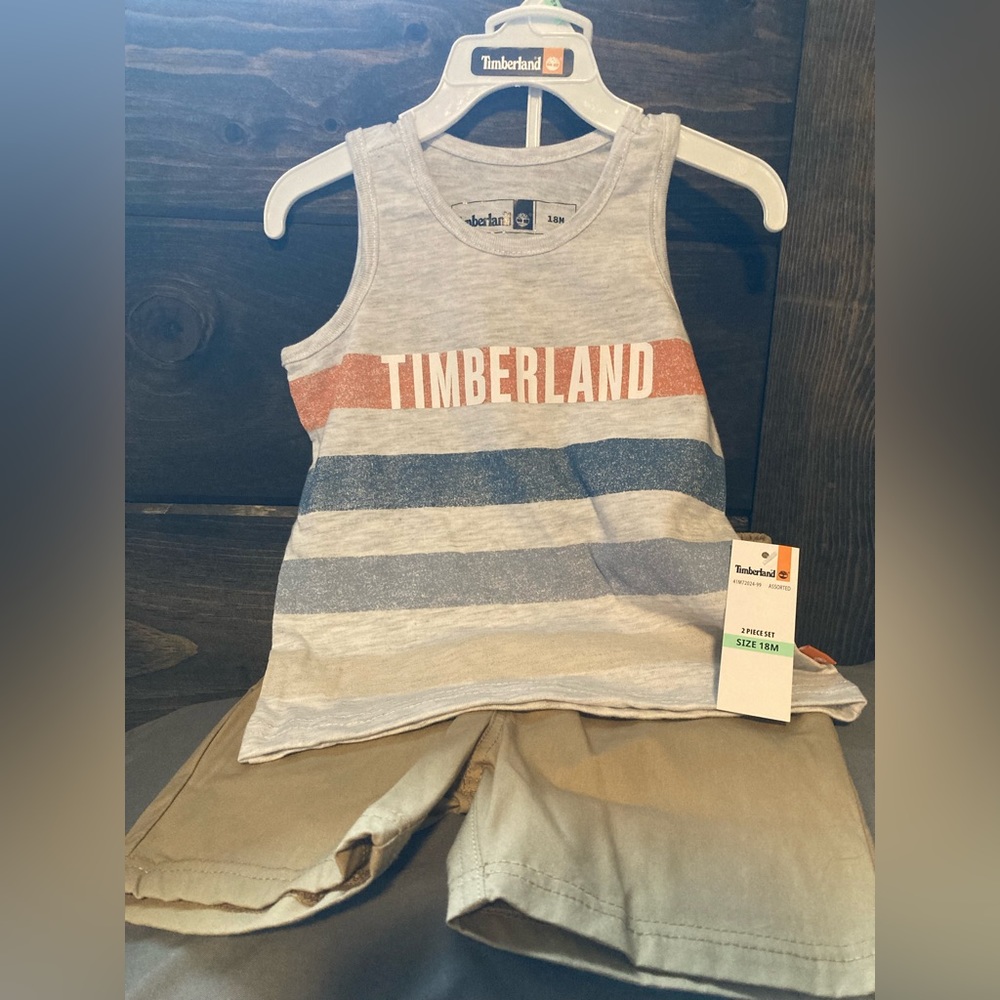 Timberland brand, size 18 months, 2 piece set, New with tags